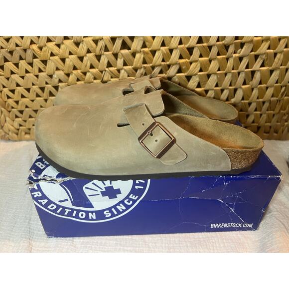 Birkenstock Boston - Tobacco Brown - Size EU 43 / US 10-10.5 - Regular Fit - NIB - Picture 2 of 6